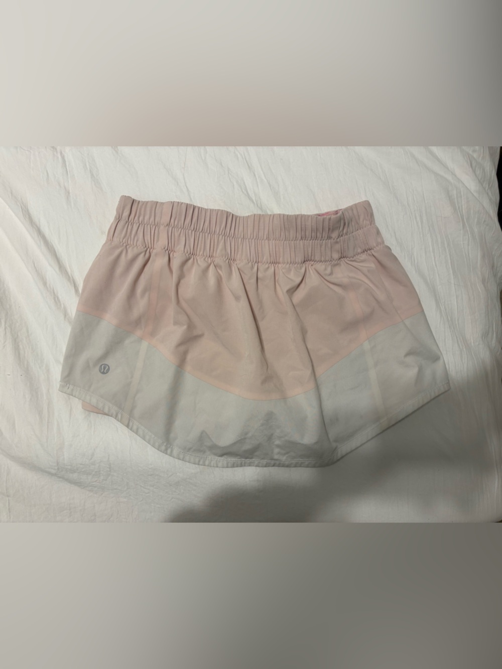 lululemon athletica Two-Tone Light Pink and White Athletic Skirt
